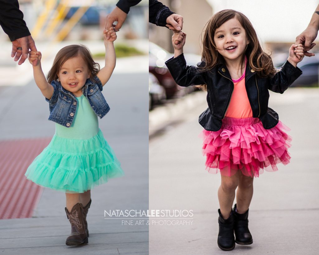 Denver Child Model with Tutu 1 year apart