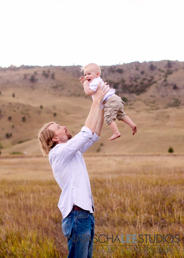 Children's Photography Broomfield, Colorado - Daddy holding baby in air
