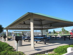 Large Gazebo with six picnic tables