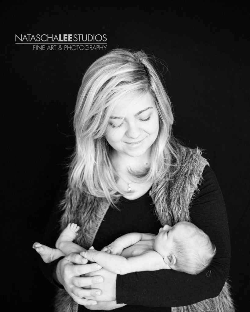 Denver Newborn Photographer Black and White - Natascha Lee Studios